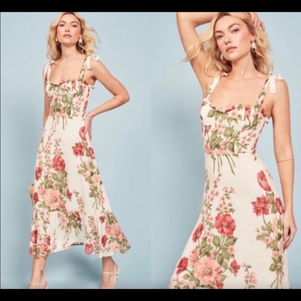 Gorgeous floral midi dress from Reformation! NWOT.